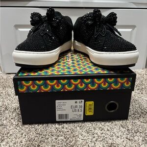 Kurk Geiger Black Sneakers Bedazzled